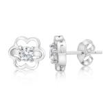 925 Sterling Silver Swarovski Zirconia Minimalistic Designer Stud Earrings