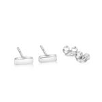 925 Sterling Silver Swarovski Zirconia Minimalistic Designer Stud Earrings