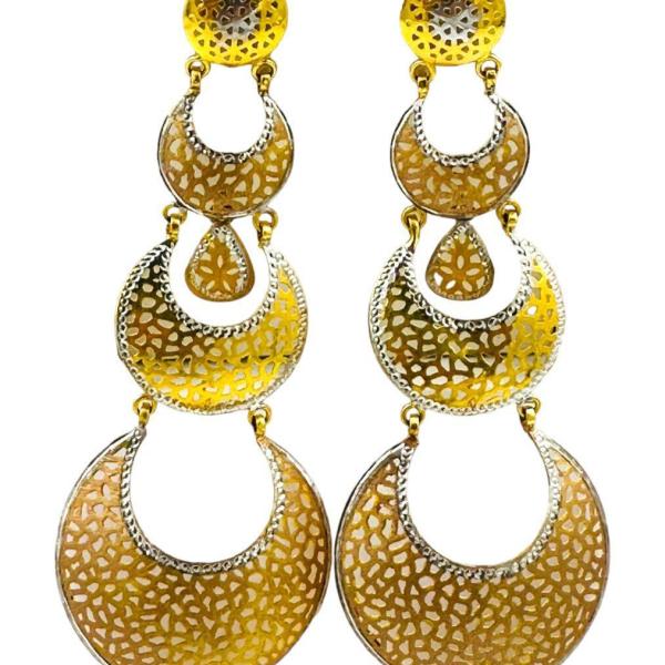 STYLISH HEAVY KANTA PAIR WITH PLATINUM POLISH