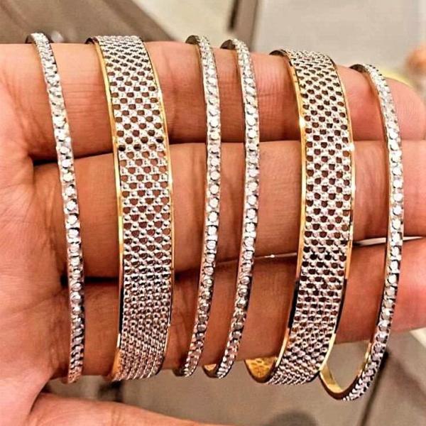 Gold Fancy Bangles Set