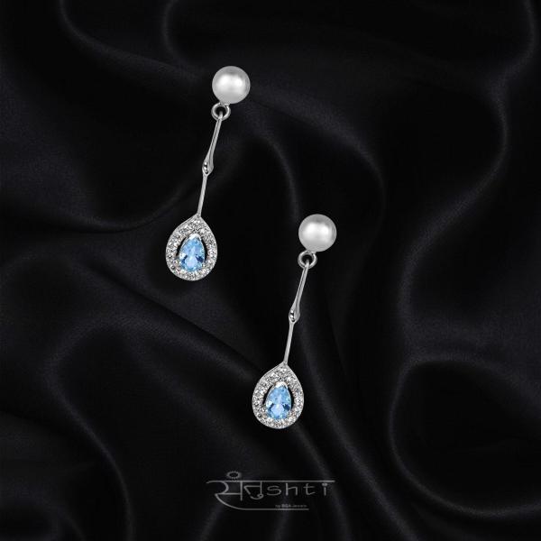 BLUE TOPAZ DROP EARRINGS