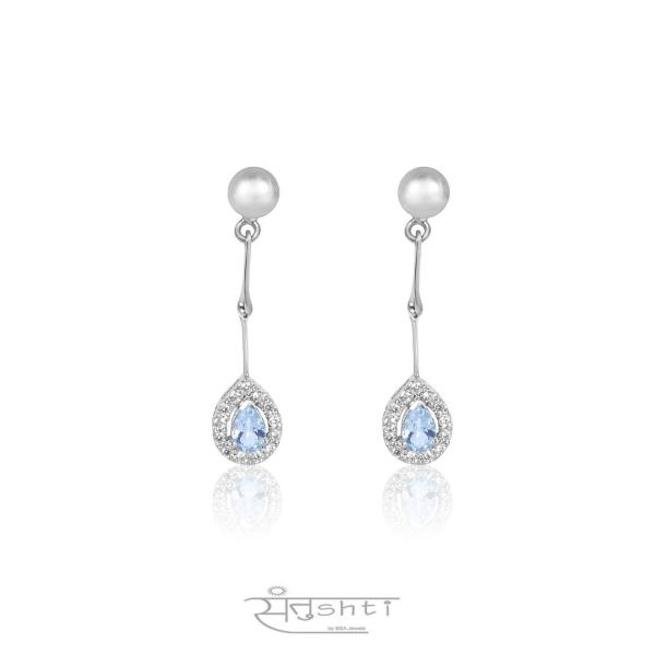 BLUE TOPAZ DROP EARRINGS