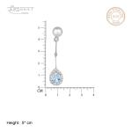 BLUE TOPAZ DROP EARRINGS