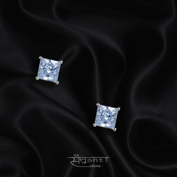 SILVER ZIRCON STUDS