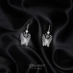 BUTTERFLY SILVER FILIGREE EARRINGS