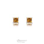 CITRINE SILVER STUDS