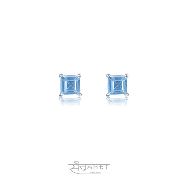 BLUE TOPAZ STUDS