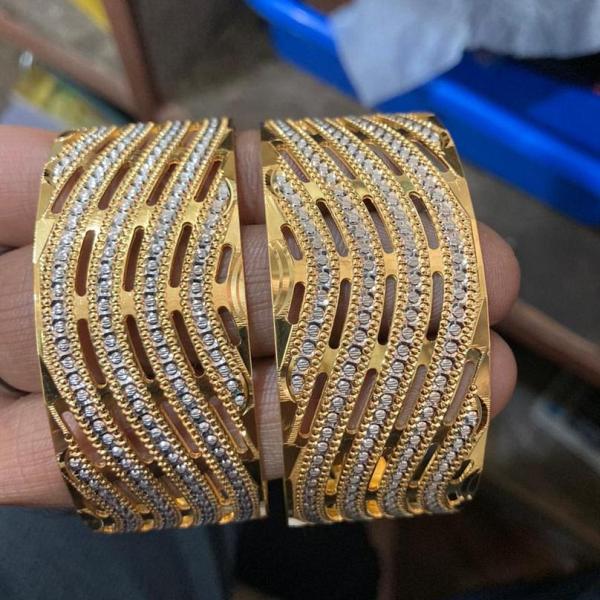 Gold Rhodium Polish CNC Kara/Bangle in 120grams