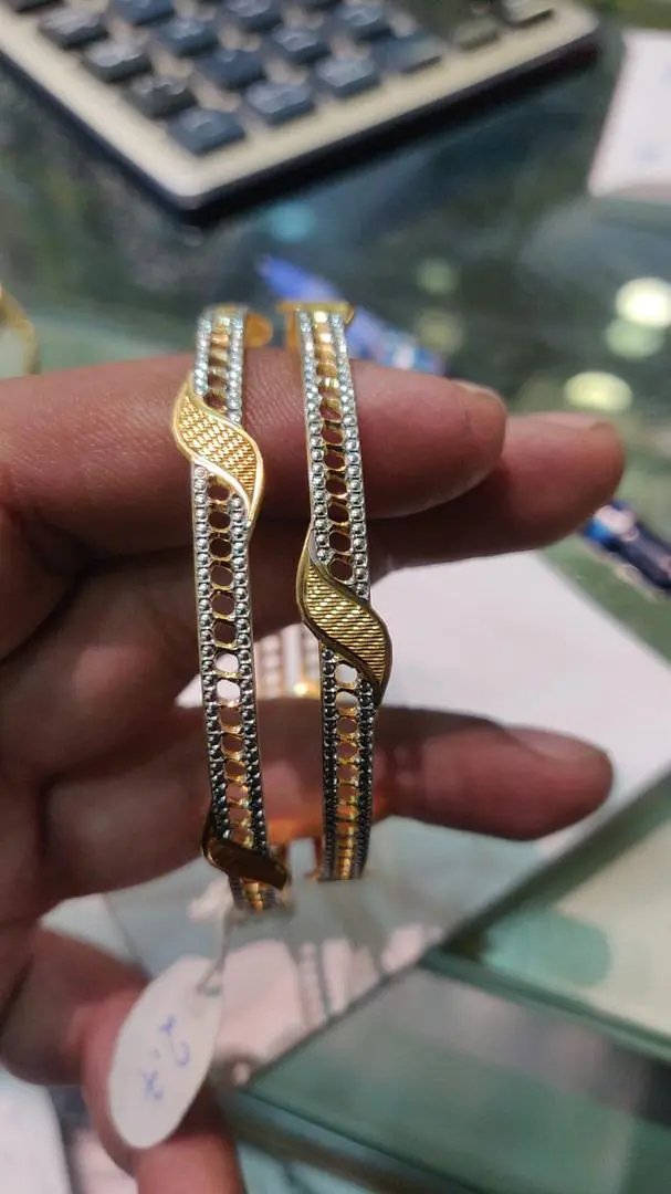 Light Weight Rhodium Polish Bangles