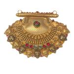 Unique style stone studded Antique Gold Mangalsutra Pendant for women