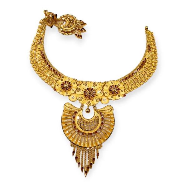 Elegant Gold Necklace With Beautiful Round Shape for Ladies 