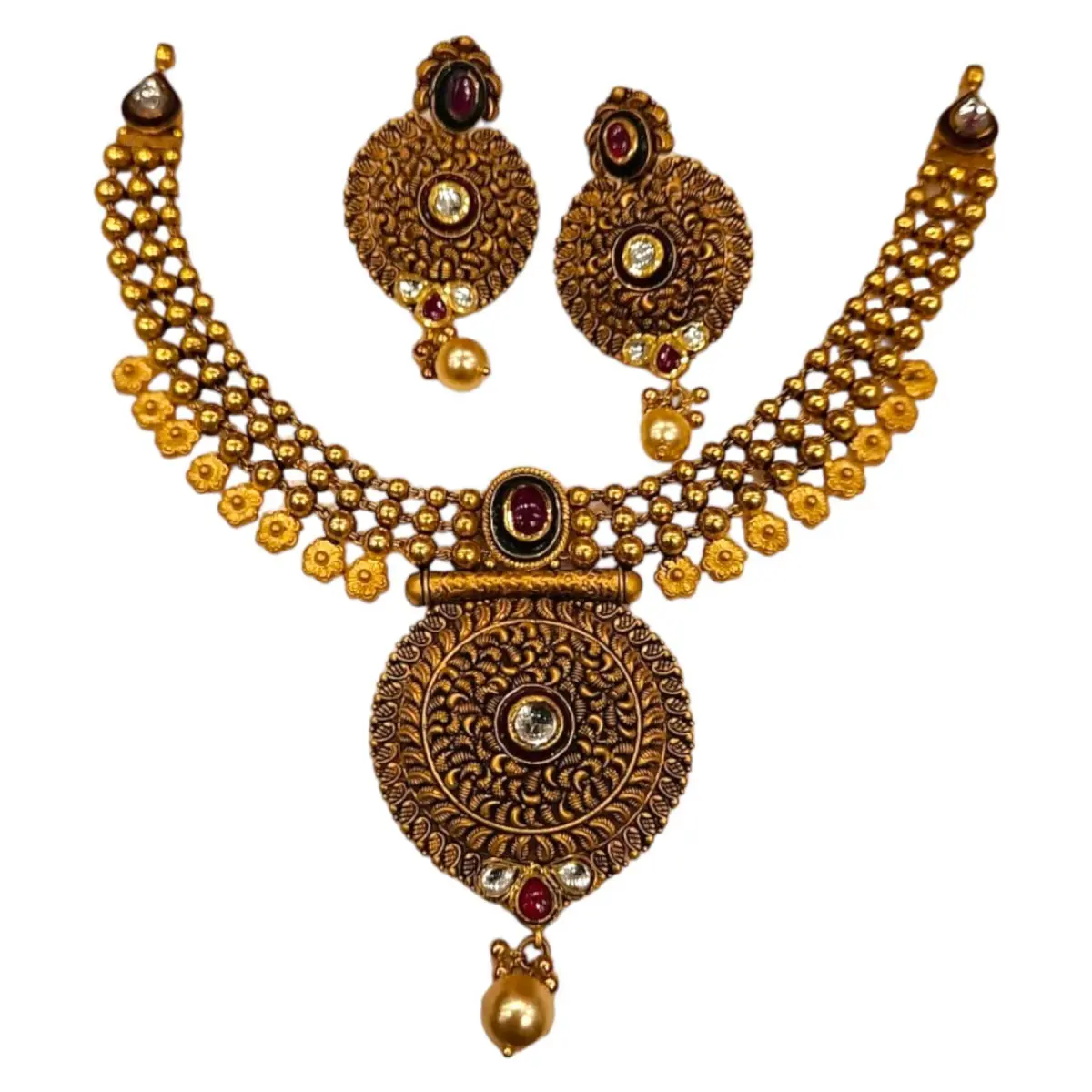 Traditional & Classy Wedding Necklace 58gms with Fabulous Design