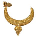 Beautiful Gold Antique Traditional Necklace Set with Beautiful Design 