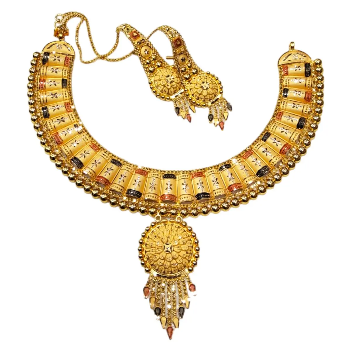 Amazing Gold Necklace Set in Beautiful Design 