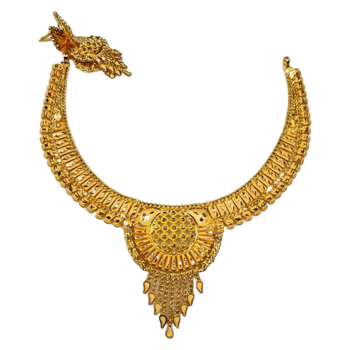 Traditional Gold Necklace Set with Amazing Design 