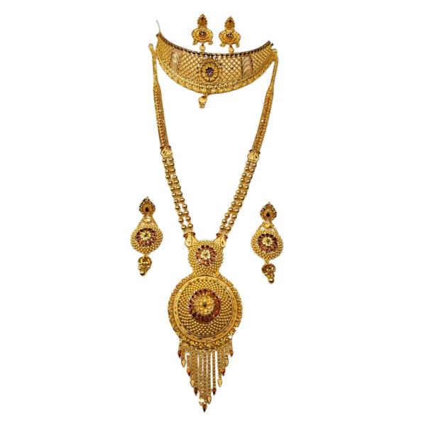 916 HUID Gold Rani Haar Set with Unique Design