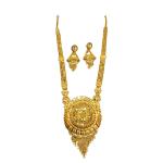 916 HUID Gold Beautiful Ranihaar Set with Adoreable Design 