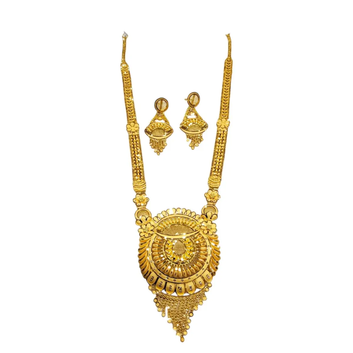 916 HUID Gold Beautiful Ranihaar Set with Adoreable Design 