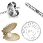 925 Sterling Silver Freshwater Pearl Shape Stud Earrings