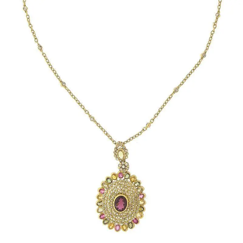 3 PIECE POLKI NECKLACE SET WITH PRECIOUS STONES