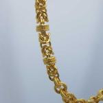 Gold Solid Chain for Men in Fancy Design