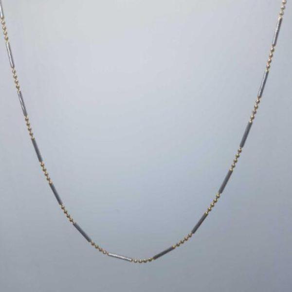 Gold Chain With Block Design Having Platinum Coating