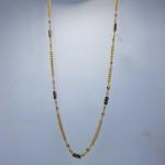 Designer Long Ladies Gold Chain with Meena Work