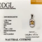 OVAL CITRINE PENDANT