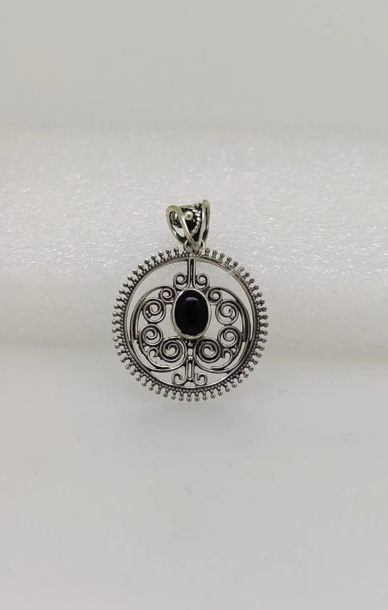 Blackstone Silver Oxidised Pendant