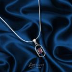 OVAL GARNET PENDANT