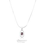 OVAL GARNET PENDANT