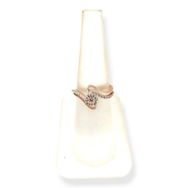 Unique Design Rose Gold Ladies Diamond Ring 