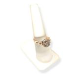 Adorable Diamond Ring in Rose Gold with Round Shape for Ladies 