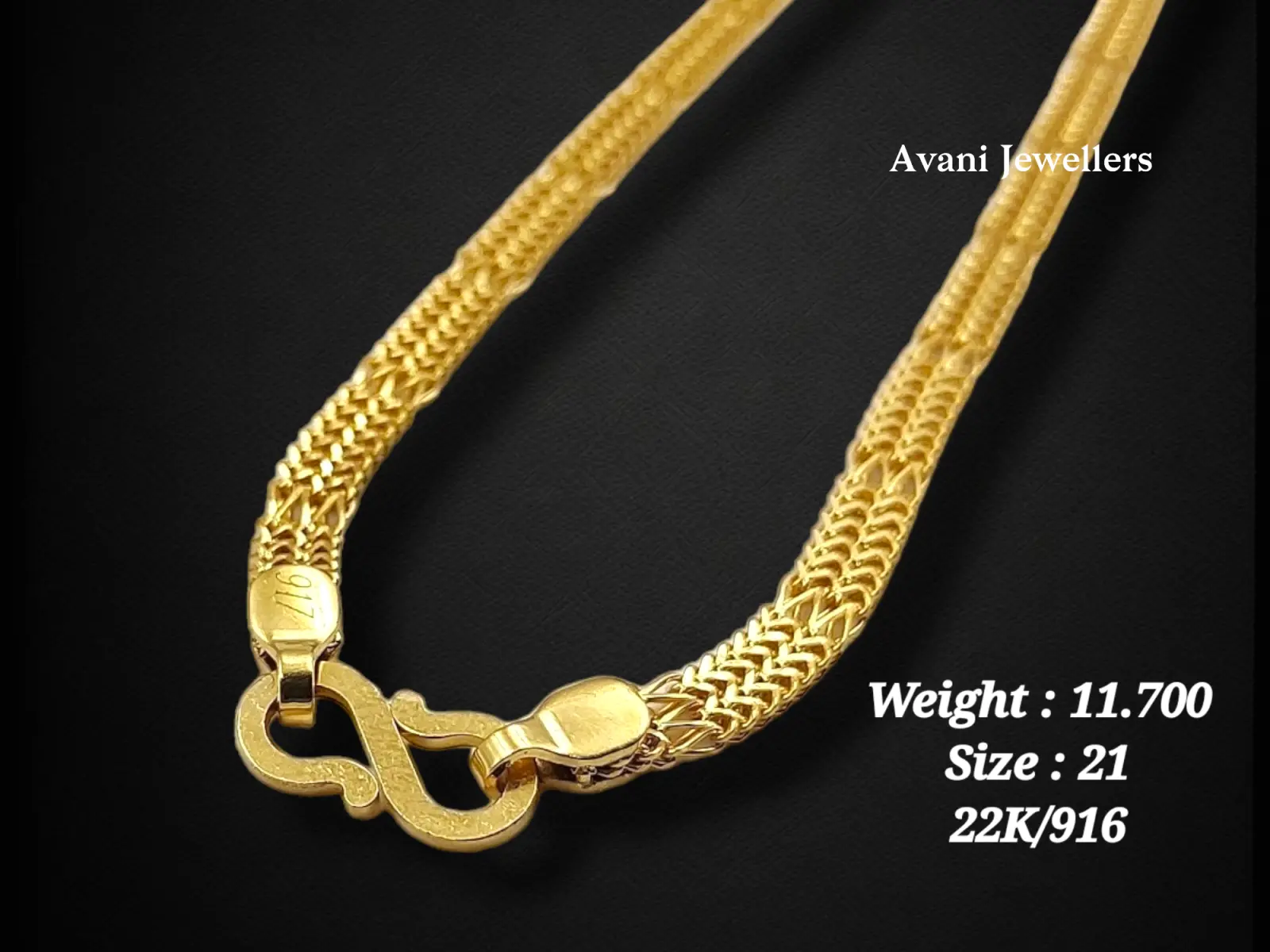 Gold Chain 20" Flat Design