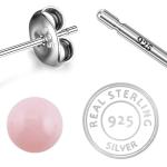 925 Sterling Silver Natural Pink chalcedony Gemstone Dangler Drop Earrings