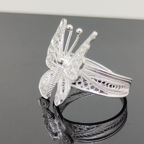 Butterfly Filigree Silver Ring