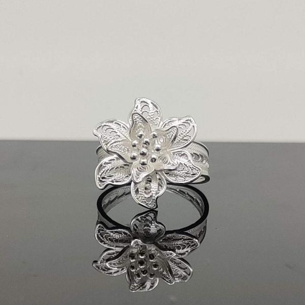 Radiance Filigree Silver Ring