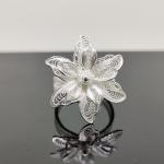 Blossom Cascade Filigree Silver Ring