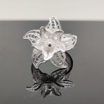 Petal Whisper Filigree Silver Ring