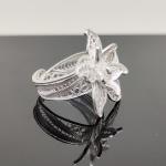 Petal Whisper Filigree Silver Ring