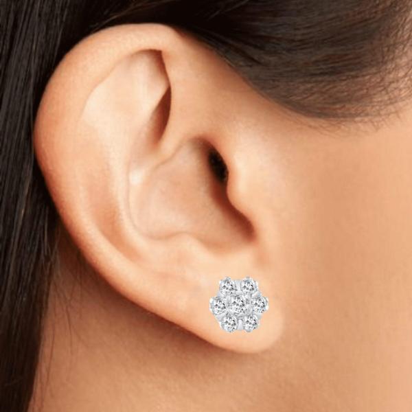 925 Sterling Silver Swarovski Zirconia Minimalistic Designer Stud Earrings