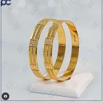 Gold Plain Bangle pair