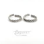 Silver Braided Toe Ring