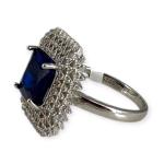 Beautiful Silver Ring with Blue Stone